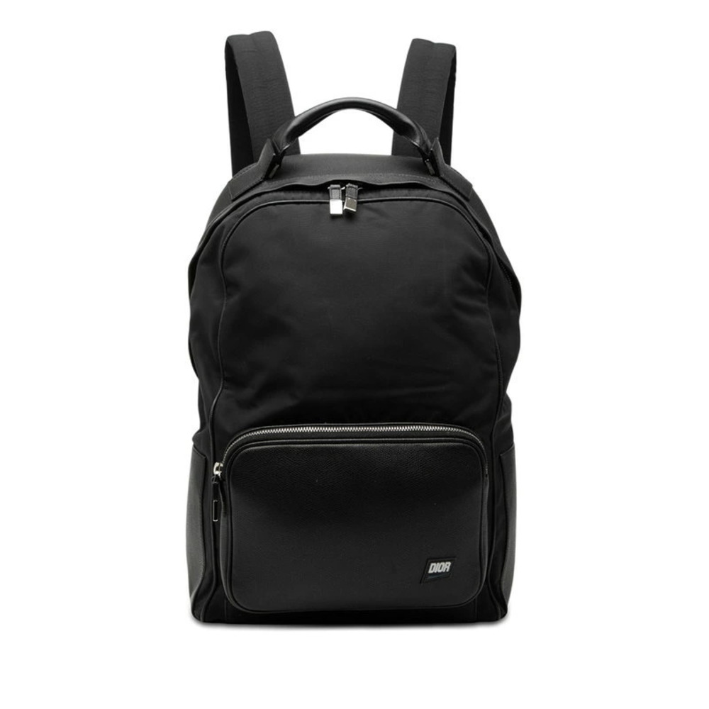 Christian Dior Backpack Daypack Black Leather